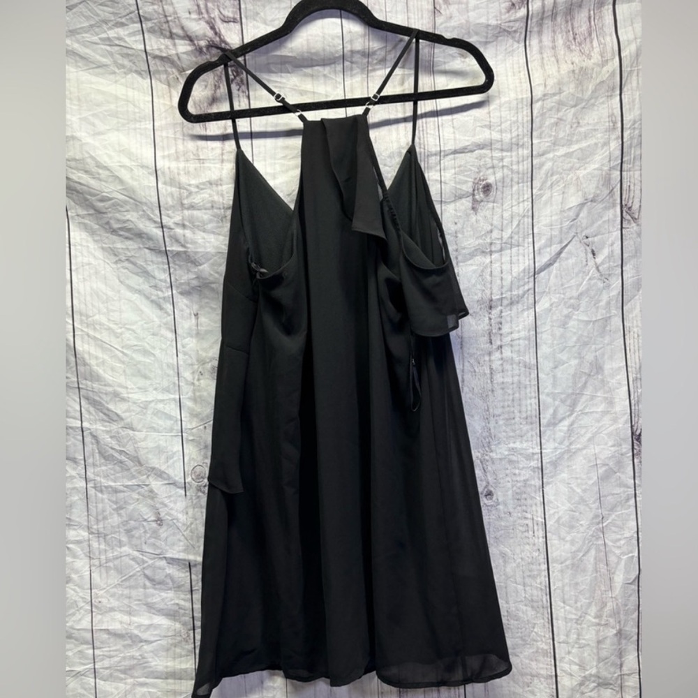 Lulu's Black Ruffled mini Cocktail Dress - Picture 2 of 6